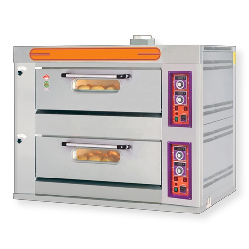 [PTPPZ00006] HORNO PARA PIZZA Y PAN A GAS YXY40A 110V/60/1F 2 GAVETAS 90X70 4 BANDEJAS 8 PIZZAS